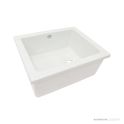 1901 460mm Fireclay Lab Sink 4, White, Chrome Waste