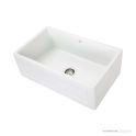 1901 Farmhouse 755mm Fireclay Butler Sink, White, Stainless Steel Waste