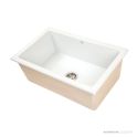 1901 820mm Inset Sink, White, Stainless Steel Waste