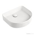 ADP Arch Fluted 415mm Ceramic Above Counter Basin, Matte White