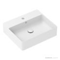 ADP Jack 500mm Ceramic Above Counter Basin 1th, Gloss White
