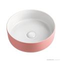 ADP Margot Duo Duo 360mm Ceramic Above Counter Basin, Pink/White