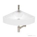 ADP Square Corner 475mm Ceramic Wall Mounted Basin 1th, Gloss White