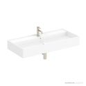 ADP Teorema 1000mm Ceramic Wall Mounted Basin, Full Bowl, Gloss White