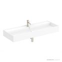 ADP Teorema 1200mm Ceramic Wall Mounted Basin, Full Bowl Nth, Gloss White