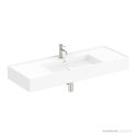 ADP Teorema 1210mm Ceramic Wall Mounted Basin, Centre Bowl 1th, Gloss White