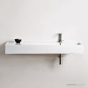 ADP Teorema 1210mm Ceramic Wall Mounted Basin, Right Hand Bowl 1th, Gloss White
