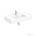 ADP Teorema 810mm Ceramic Wall Mounted Basin, Centre Bowl 1th, Gloss White