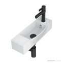 ADP Halo 450mm Solid Surface Handrinse Basin, Right Hand Tap Hole, Gloss White