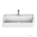 ADP Miya 750mm Solid Surface Semi Recessed Basin, Matte White