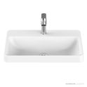 ADP Courage 545mm Solid Surface Semi Inset Basin, Matte White