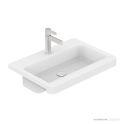 ADP Integrity 550mm Solid Surface Semi Recessed Basin, Gloss White