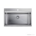 Artinox Layer Workstation Kitchen Sink W740, Taphole At Back, Stainless Steel