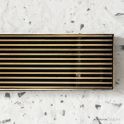 Bespoke Linear Heel Guard Floor Waste - Aged Brass