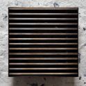 Bespoke 120mm Heel Guard Square Floor Waste with 80mm Outlet - Aged Brass