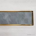 Bespoke Linear Tile Insert Floor Waste - Aged Brass