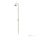 Brooklyn Copper Co Huski Wall Mounted Outdoor Shower, Solid Copper or Brass