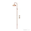 Brooklyn Copper Co Avalon Wall Mounted Outdoor Shower, Solid Copper or Brass