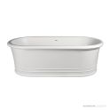 Dado Quartz Victoria 1795mm Stone Freestanding Bath, Satin White