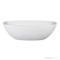Dado Quartz Toronto 1660mm Stone Freestanding Bath, Satin White
