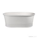 Dado Quartz Julia 1556mm Stone Freestanding Bath, Satin White