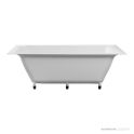 Dado Quartz Edward 1530mm Stone Inset Bath, Satin White