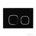 Expella Glass Flush Plate Black