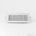 Expella Linear Bar Grille with Plenum Box, White Powdercoat Aluminium
