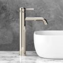Faucet Strommen Cascade Basin Mixer, Tall 208h, Polished New Nickel