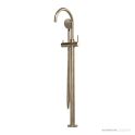 Faucet Strommen Pegasi Floor Mixer Curve with 90mm Round Handshower, Discovery Bronze