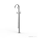 Faucet Strommen Pegasi Floor Mixer Curve with 90mm Round Handshower