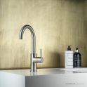 Faucet Strommen Pegasi M Sink Mixer Curve 160, Brushed New Nickel