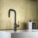 Faucet Strommen Pegasi M Sink Mixer Square Pull Out, Antique Brass Medium