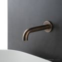 Faucet Strommen Pegasi M Wall Basin Spout 150, Antique Brass Light