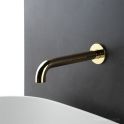 Faucet Strommen Pegasi M Wall Basin Spout 200, Polished Liberty Gold