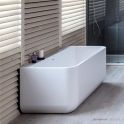 Faucet Strommen Silkstone Hauge 1600mm Back to Wall Bath, Satin White