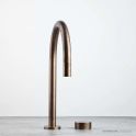 Faucet Strommen Zero Progresiv Smooth Sink Mixer W. Pull Out, Curve, Antique Brass Light