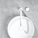 Faucet Strommen Zero Progresiv Smooth Hob Basin Mixer Tall Curve, Matte White