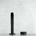 Faucet Strommen Zero Progresiv Knurl Basin Mixer Curve, Matte Black