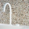 Faucet Strommen Zero Progresiv Knurl Hob Basin Mixer Tall Curve, Matte White