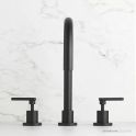 Faucet Strommen Chisel D Lever Spa Set Hob, Matte Black