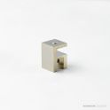 Faucet Strommen Shower Over-panel Fitting, Glass-to-glass Square, Brushed New Nickel