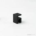 Faucet Strommen Shower Over-panel Fitting, Glass-to-glass Square, Matte Black