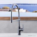 Faucet Strommen Zeos Sink Mixer Pull Down, Matte Black