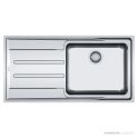 Franke Aton Flush & Top Mount Single Bowl Sink 1004mm, Left Drainer, Stainless ANX211LHD