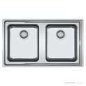 Franke Aton Flushmount Double Bowl Sink 864mm, Stainless ANX220