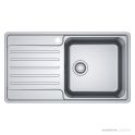 Franke Bell Topmount Single Bowl Sink 860mm, Left Drainer, Stainless BCX611LHD