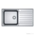 Franke Bell Topmount Single Bowl Sink 860mm, Right Drainer, Stainless BCX611RHD
