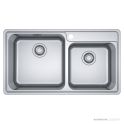 Franke Bell Topmount 1 & 1/2 Double Bowl Sink 860mm, Stainless BCX620-42/35B