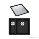 Franke Maris Granite Topmount 1 & 1/2 Double Bowl Sink 560mm, SBL, DT651, Onyx MRG 660/34-15SBLON-FPC